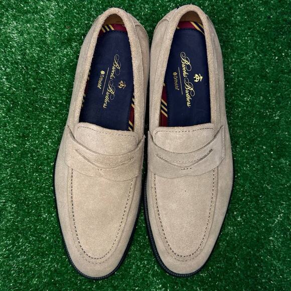 Brooks Brothers Beige Suede Penny Loafers main image 8
